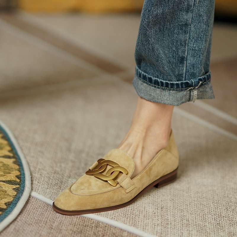 Karoxy Läder Loafer För Kvinnor - Kamel