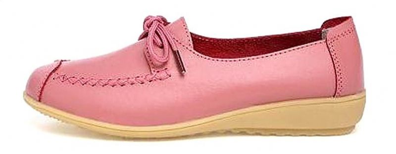 Katalina Platta Läder Loaferskor För Kvinnor - Rosa
