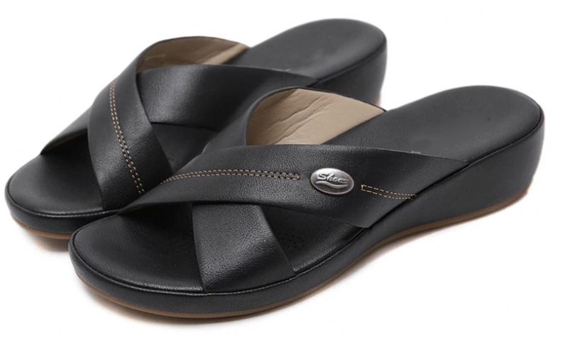 Katalina Sandal Med Mjuk Sula För Kvinnor - Svart