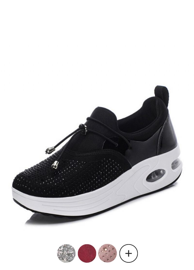 Kautin Damplattform Bekväma Sneaker Svarta Skor