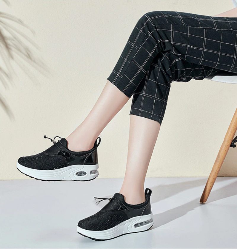 Kautin Damplattform Bekväma Sneaker Svarta Skor - Svart