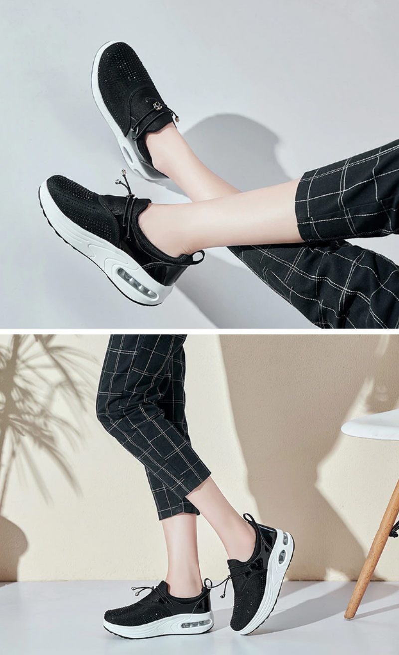 Kautin Damplattform Bekväma Sneaker Svarta Skor - Svart