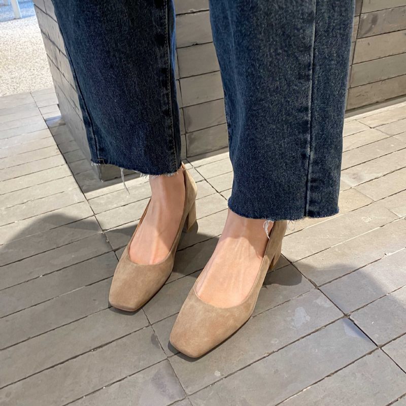 Kendra Kvinnors Square Toe Mocka Pumps Skor - Svart