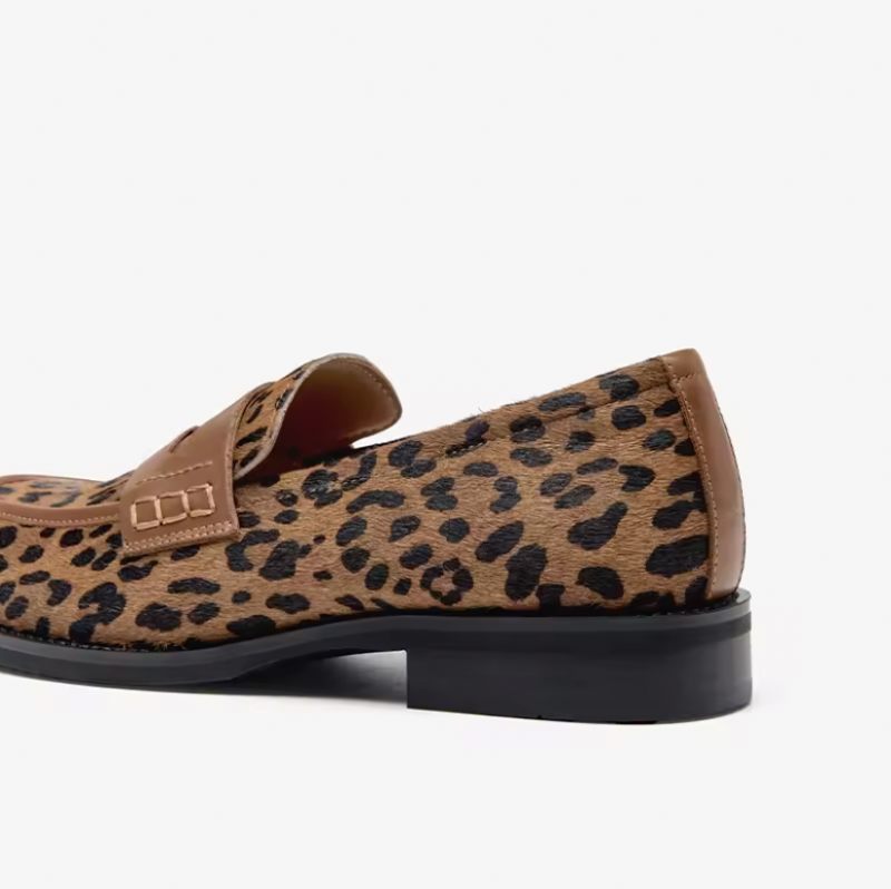 Keny Dam Leather Flats Loafers - Brun