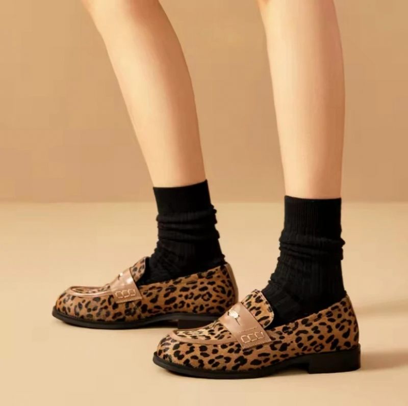 Keny Dam Leather Flats Loafers - Brun