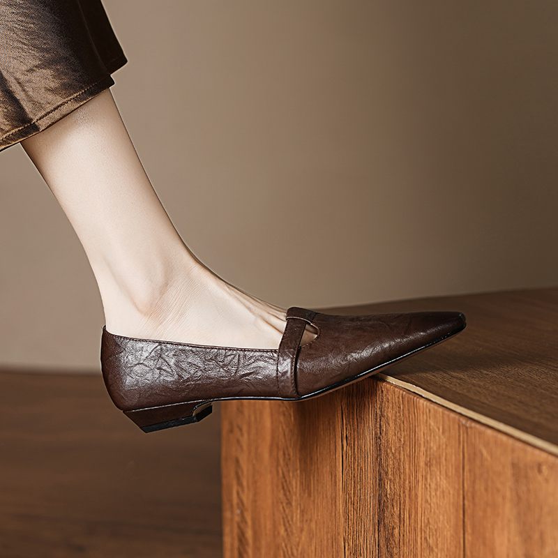 Kiara Dam Flats Spetsiga Casual Pumps - Svart