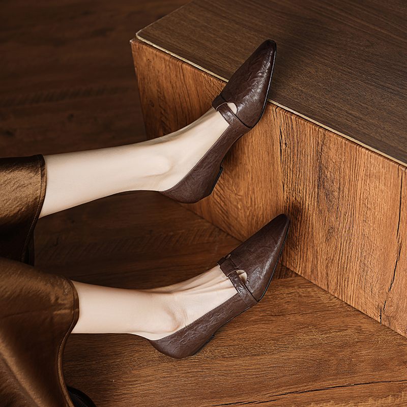 Kiara Dam Flats Spetsiga Casual Pumps - Svart
