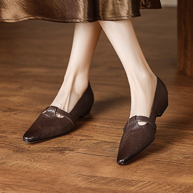 Kiara Dam Flats Spetsiga Casual Pumps - Svart