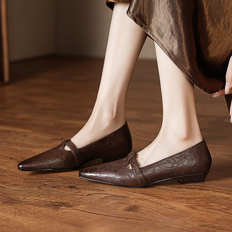 Kiara Dam Flats Spetsiga Casual Pumps - Svart
