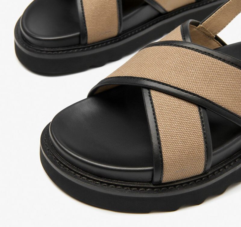 Kim Sandal I Läderplattform För Kvinnor - Blå