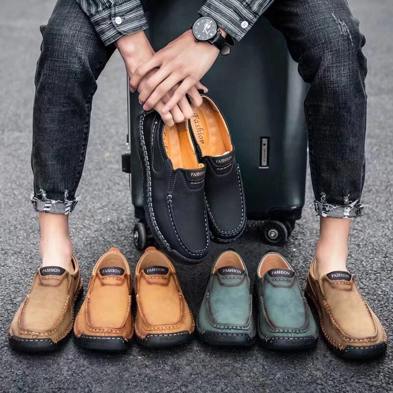 Klim Loaferskor För Män - Grön