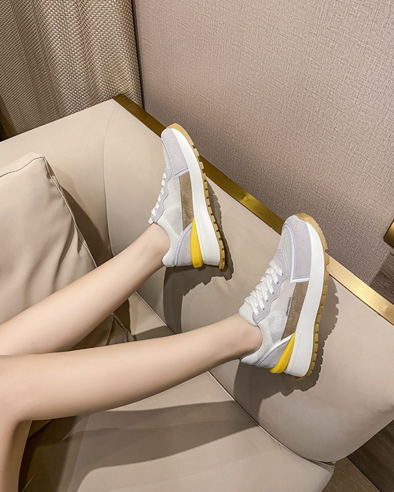 Koby Sneaker I Platt Läder För Kvinnor - Vit