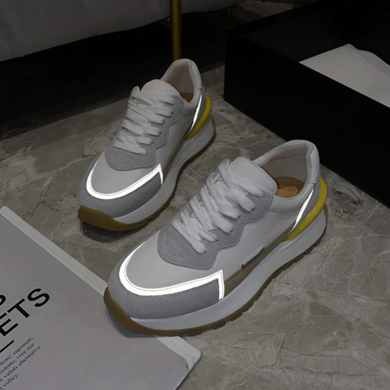 Koby Sneaker I Platt Läder För Kvinnor - Vit