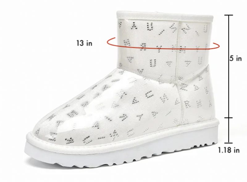 Konnie Ankellånga Svarta Snöstövlar För Kvinnor - Svart