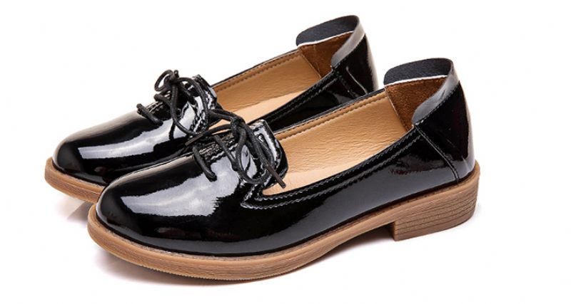 Kymi Casual Leather Loafer Skor För Kvinnor - Beige