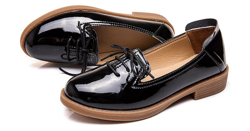 Kymi Casual Leather Loafer Skor För Kvinnor - Beige