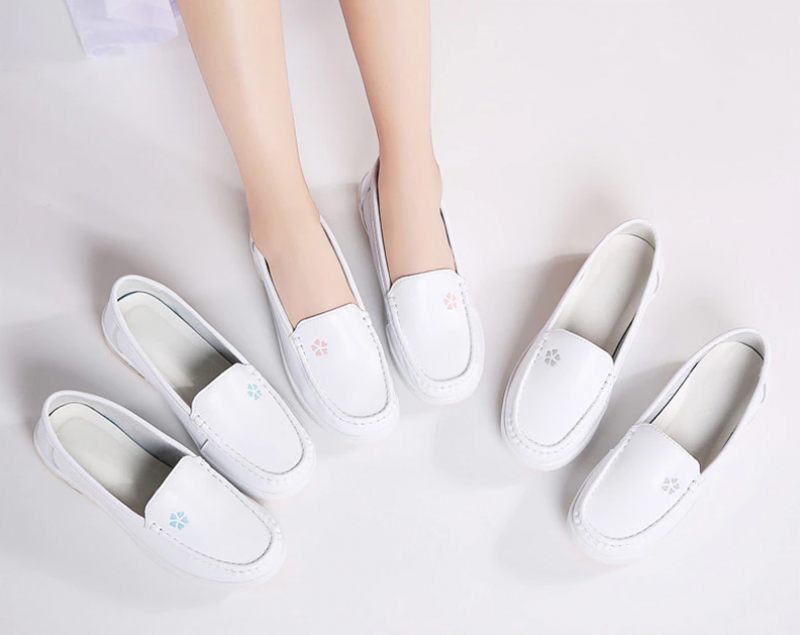 Lacy Dam Kvalitets Slip-on Flat Loafer Skor - Grå