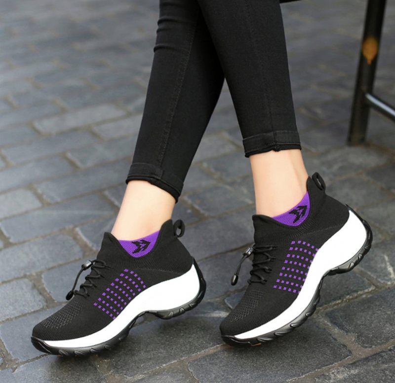 Lain Sneaker För Kvinnor - Grå