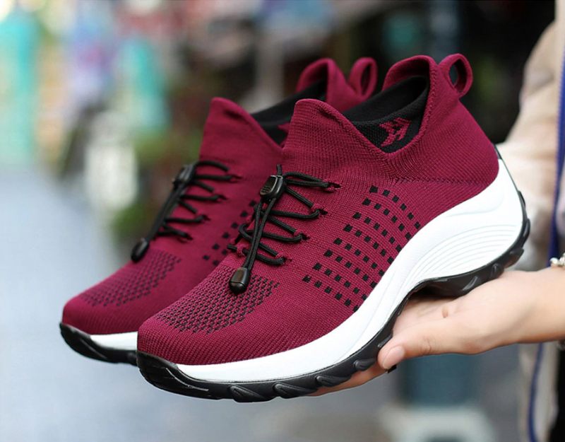 Lain Sneaker För Kvinnor - Grå