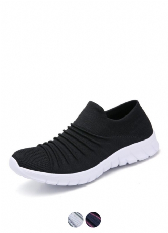 Lanet Damer Andas Bekväma Slip-on Loafers Svarta Skor