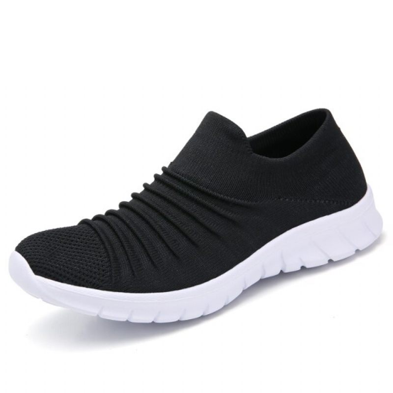 Lanet Damer Andas Bekväma Slip-on Loafers Svarta Skor - Svart