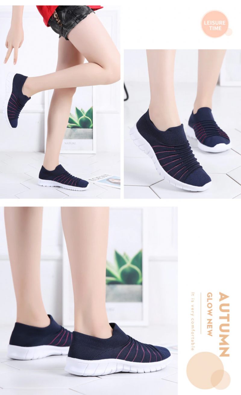 Lanet Damer Andas Bekväma Slip-on Loafers Svarta Skor - Svart