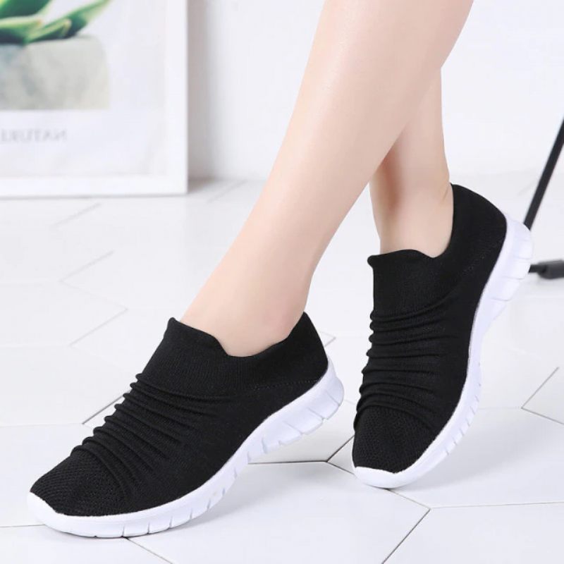 Lanet Damer Andas Bekväma Slip-on Loafers Svarta Skor - Svart