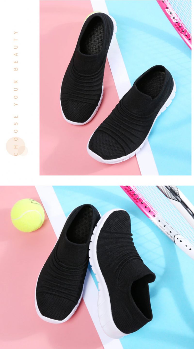Lanet Damer Andas Bekväma Slip-on Loafers Svarta Skor - Svart