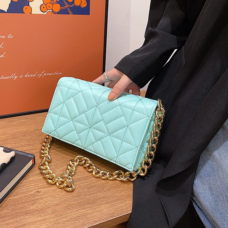 Latty Minimalistisk Quilted Flap Handväska För Kvinnor - Brun