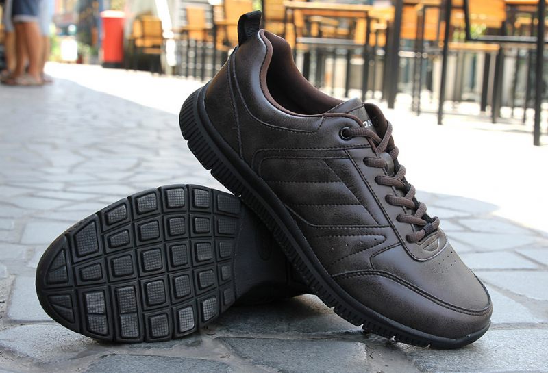 Lecer Modesneakers För Män - Kaffe