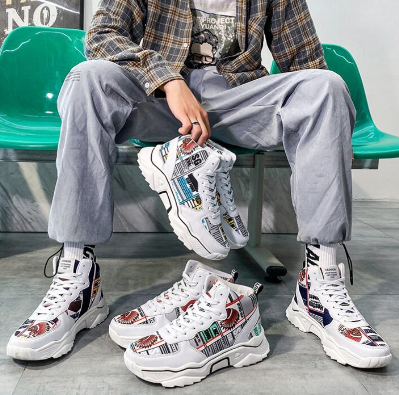 Lecer Modesneakers För Män - Vit