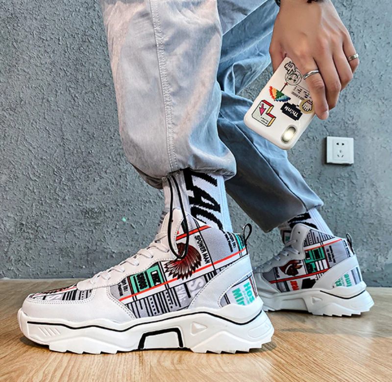 Lecer Modesneakers För Män - Vit