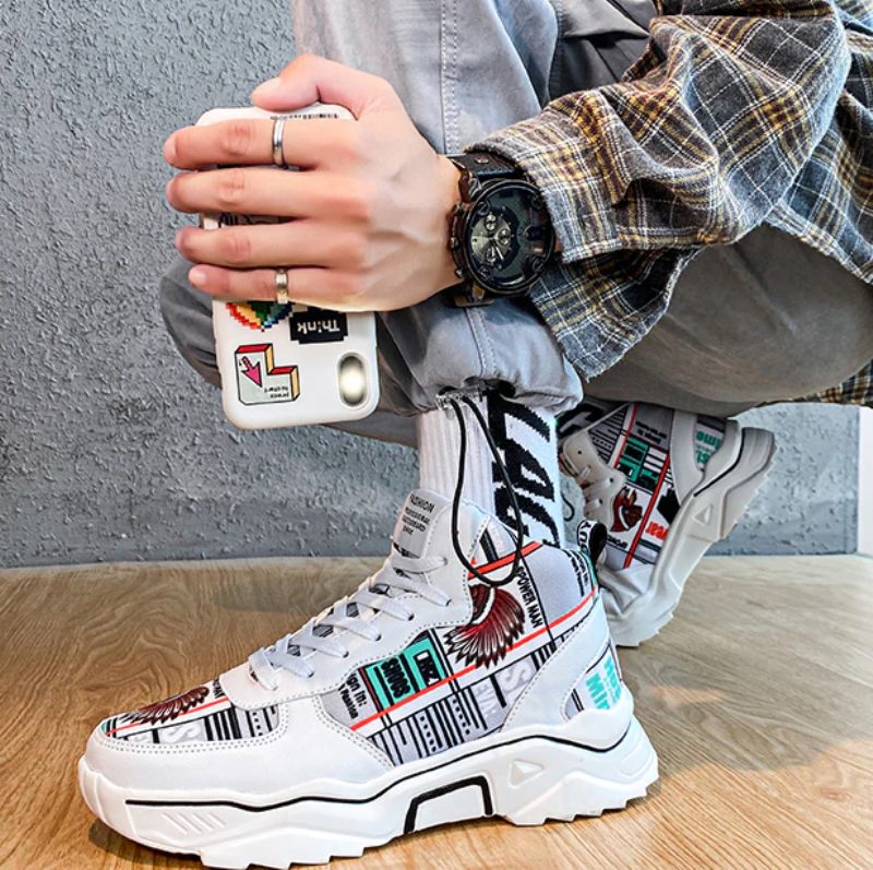 Lecer Modesneakers För Män - Vit