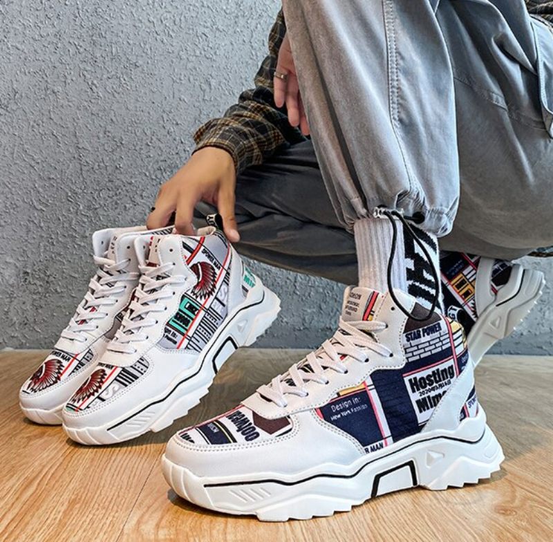 Lecer Modesneakers För Män - Vit