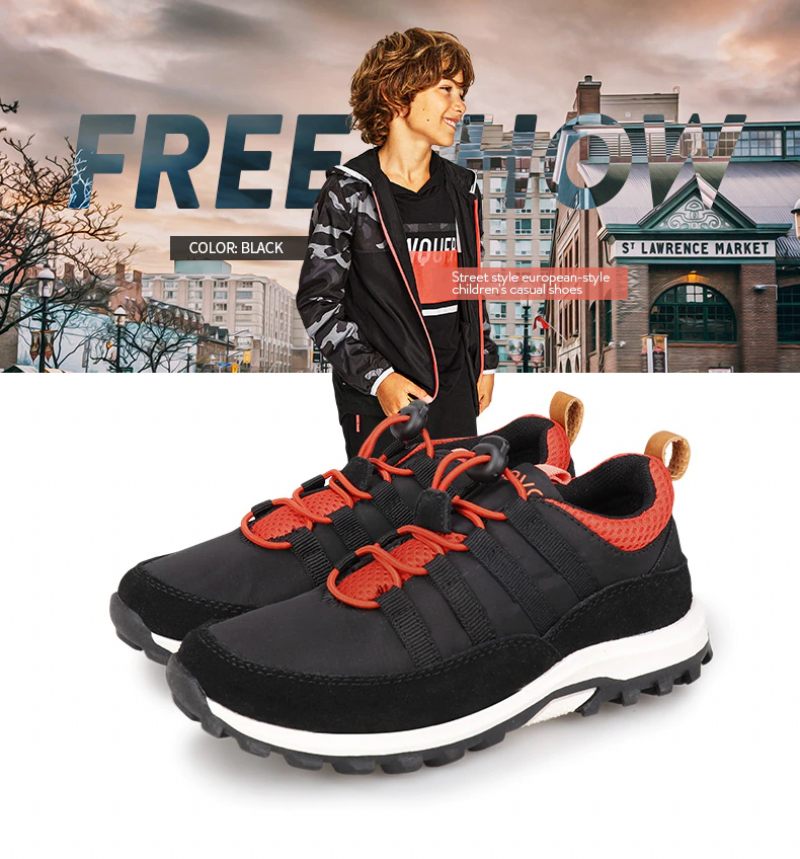 Leo Pojkar Mode Sneaker - Svart