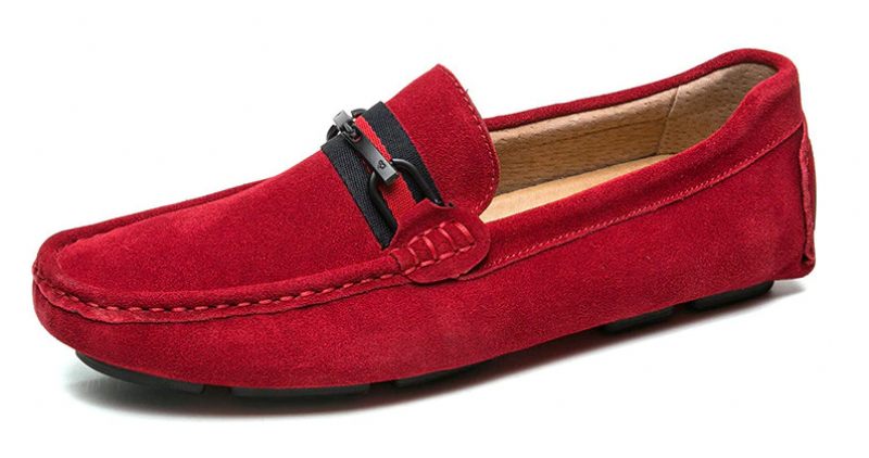 Leonardo Loafers Lyxiga Skor För Män - Röd
