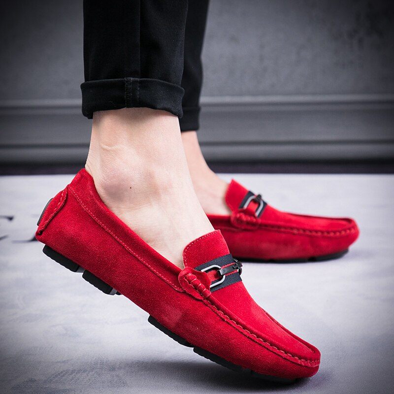 Leonardo Loafers Lyxiga Skor För Män - Röd
