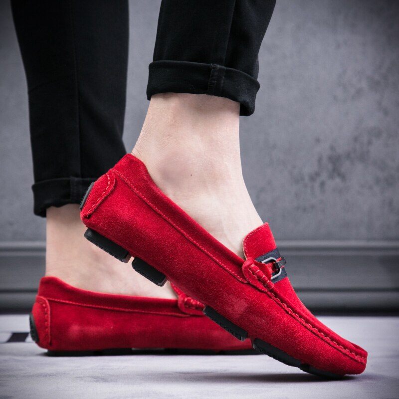 Leonardo Loafers Lyxiga Skor För Män - Röd