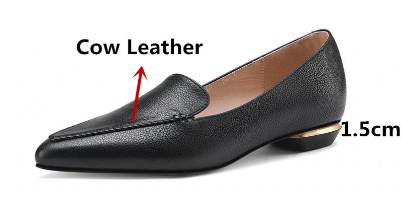 Leron Läderdesigner Svart Loafer För Kvinnor - Svart