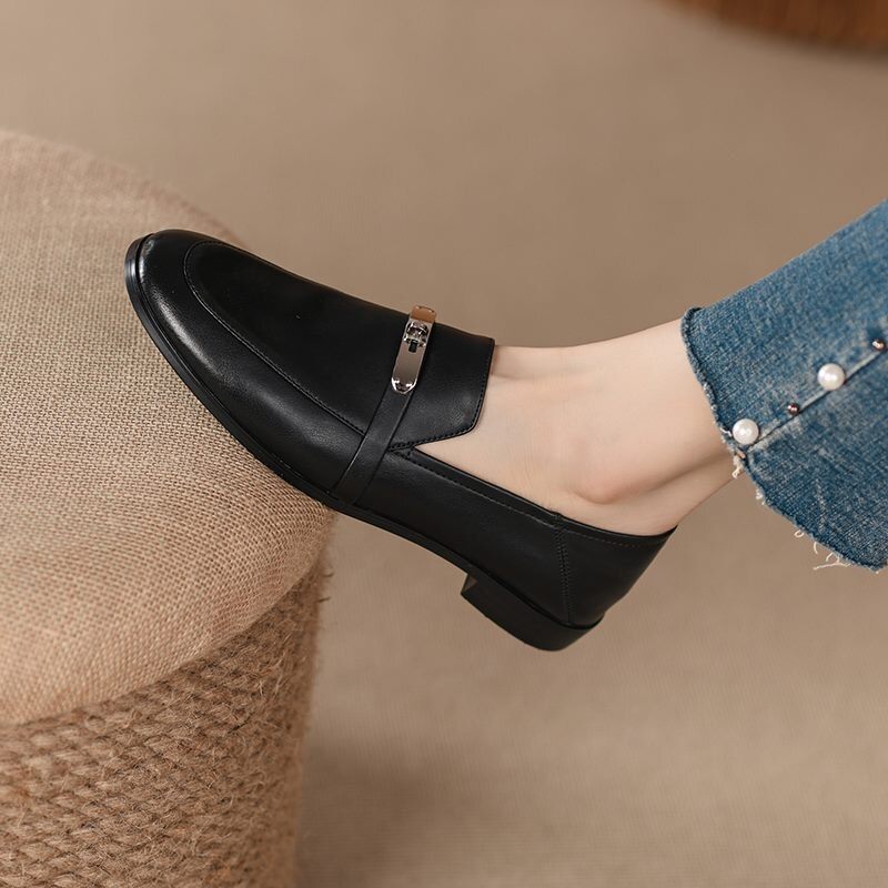 Letty Damklänning Flat Loafer Skor - Aprikos