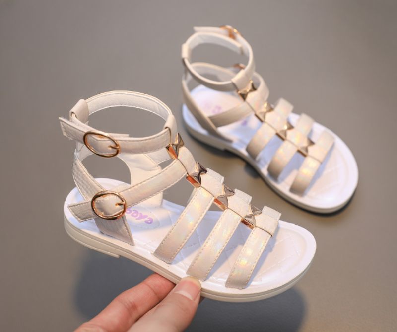 Lila Gladiatorsandaler För Flickor - Beige