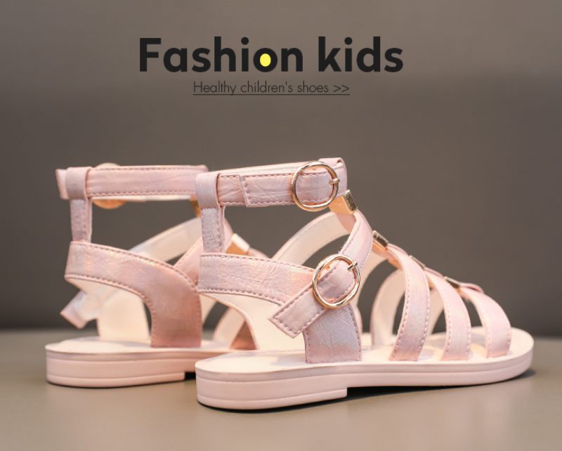 Lila Gladiatorsandaler För Flickor - Beige