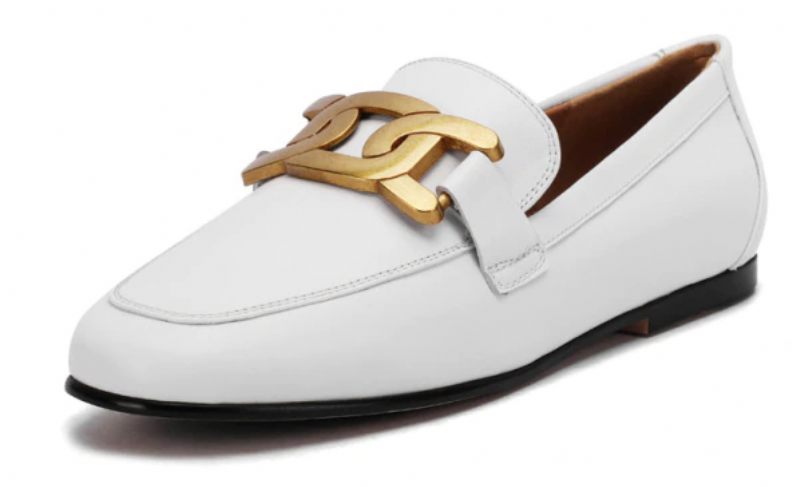 Lina Damer Casual Leather Loafer Skor - Svart