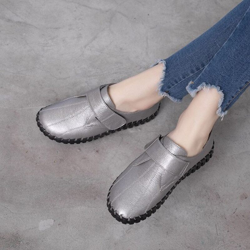 Lina Dammjuka Platta Loafer Skor I Läder - Lila