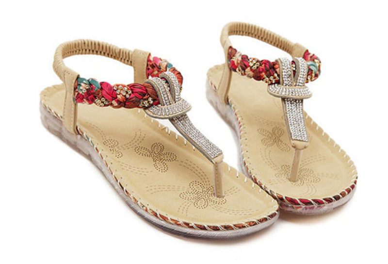 Linda Bekväm Sommarsandal För Kvinnor - Aprikos