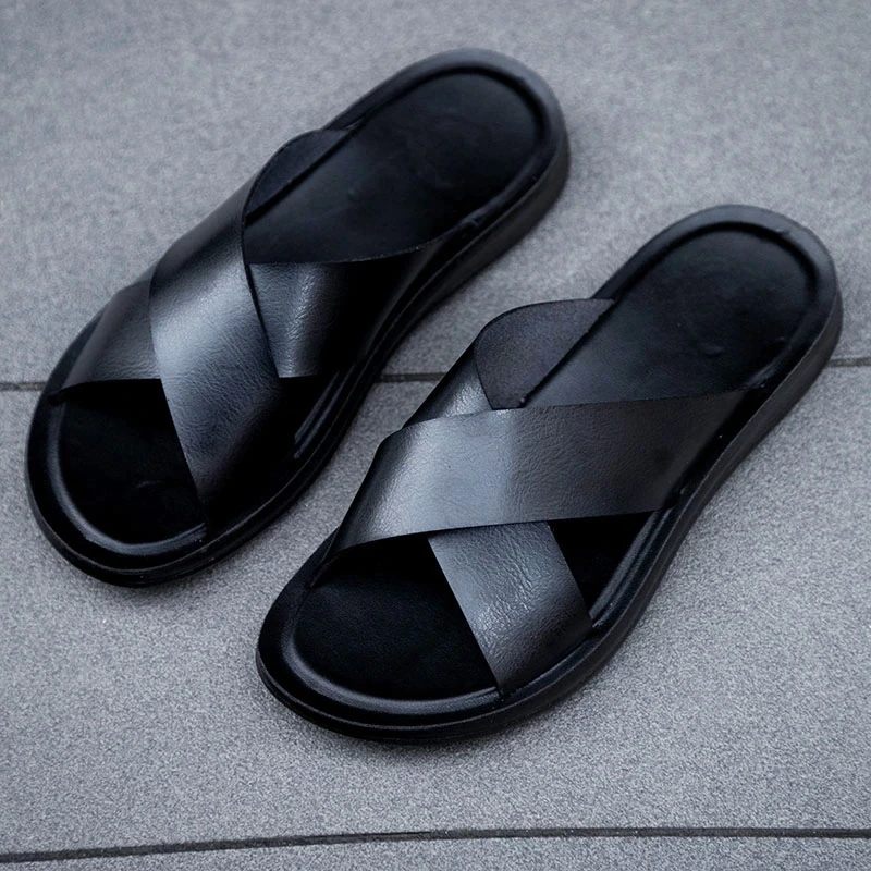 Lindelof Klassisk Sandal För Män - Svart