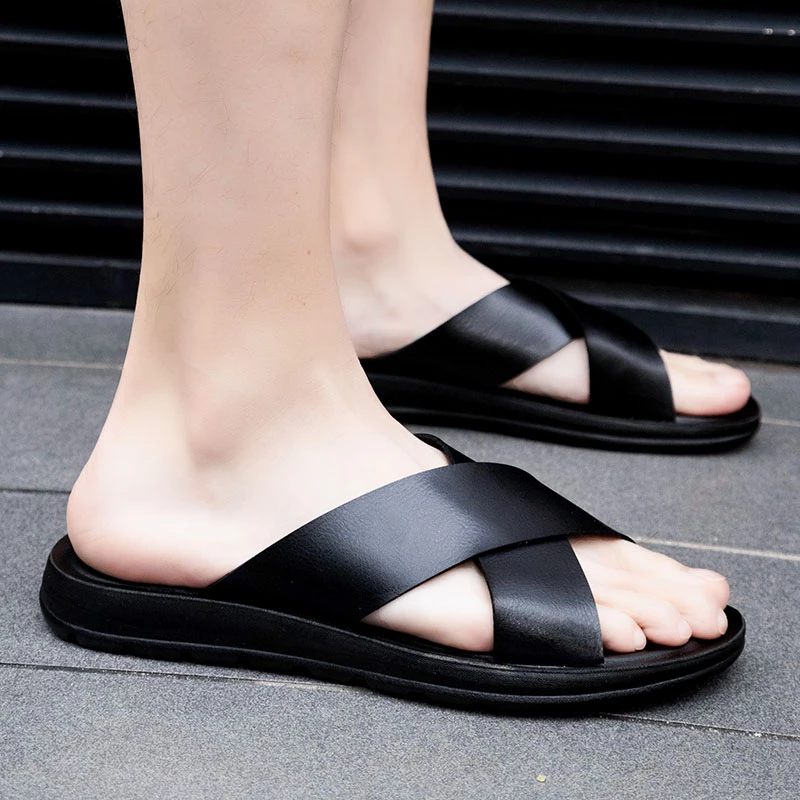Lindelof Klassisk Sandal För Män - Svart