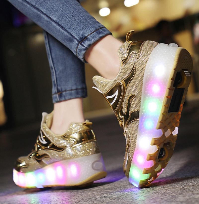 Lisboa Unisex Rullsneaker För Barn - Svart