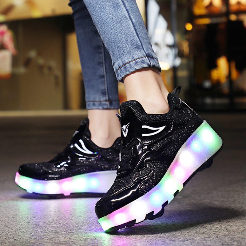 Lisboa Unisex Rullsneakers För Barn - Svart