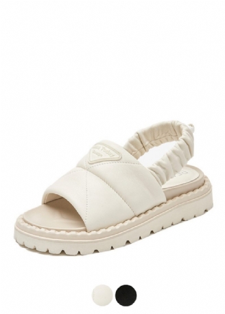 Litcy Sandal Med Elastiskt Band I Läder För Kvinnor
